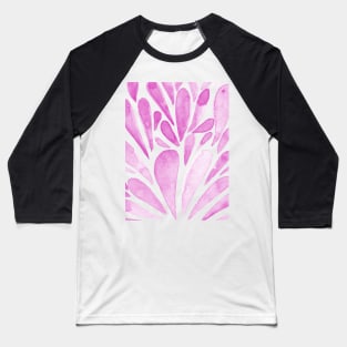 Watercolor artistic drops - pink Baseball T-Shirt